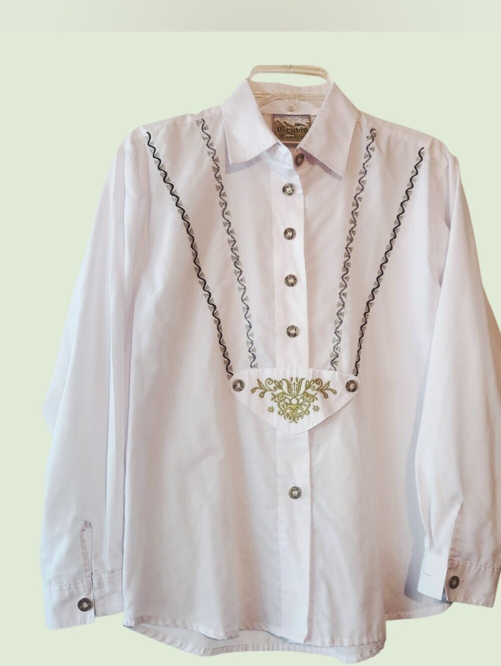 Grudig Trachten Austrian German Ladies Blouse Size EU 36/38, US 8-10 EUC $30